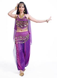 Trajes de danza del vientre egipcio indio azul pantalón largo <span class=keywords><strong>ropa</strong></span> de Bollywood <span class=keywords><strong>ropa</strong></span> de actuación vestido de danza árabe - Product Image 5