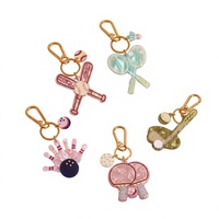 Breloque de sac en acrylique sportif, porte-clés multi-sports (baseball, golf, bowling, tennis de table, badminton), pendentifs mignons, cadeau pour les amateurs de sport