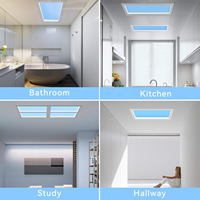 Panneau de plafond LED intelligent Tuya Smart Sky Sun, design moderne, indice de protection IP54, dimmable, lumière naturelle intérieure/extérieure