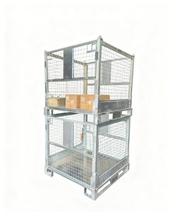 Yougu Ağır Hizmet Tipi Galvanizli Çelik Toz Boyalı İstiflenebilir Katlanabilir Endüstriyel Depo Konteyneri Stillage Kafes Konteyner Kutusu - Product Image 4