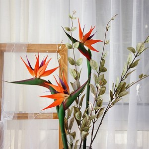Fleur artificielle de Strelitzia Reginae à tige unique, fausse fleur d'oiseau de paradis pour la décoration de la maison, des hôtels, des mariages et de la photographie - Product Image 3