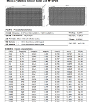 Cellule Solaire Monocristalline en Silicium à Haute Efficacité, Grade A avec Caractéristiques de Type P pour Systèmes d'Énergie Solaire, Panneaux Solaires