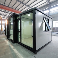 Maison conteneur préfabriquée abordable, extensible 10-20 pieds, moderne, écologique, modulaire, pliable, en acier, avec salon