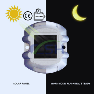 Luz <span class=keywords><strong>Solar</strong></span> de Jardín <span class=keywords><strong>Baliza</strong></span> de Seguridad Azul y Blanca Cono Reflector para Calzada Equipos para Carreteras Marcador Vial <span class=keywords><strong>LED</strong></span> Luces para Automóvil - Product Image 3