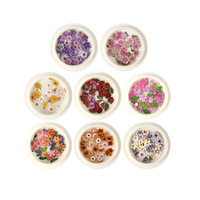 Accessoires pour l'art des ongles en 3D ultra-minces, 50 pièces/boîte, petites marguerites, roses, décorations DIY, style français, patchs en pâte à papier, couleurs mélangées