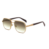 Lunettes de soleil haut de gamme en verre UV400 pour femmes et hommes, idéales pour la conduite, avec montures de marque et verres miroir pour hommes