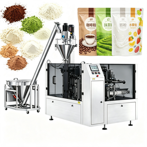 Machine d'emballage automatique de poudre pour matcha, lait, sachets préformés à fermeture éclair, doypacks, épices alimentaires, et autres emballages multifonctions - Product Image 1