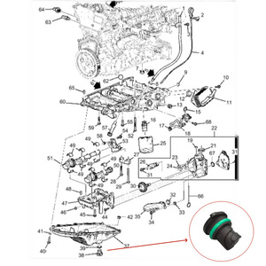 Bouchon de vidange de carter d'huile Buick 55501526 en nylon pour la réparation et le remplacement du moteur des camions Cadillac Chevrolet LT - Product Image 1