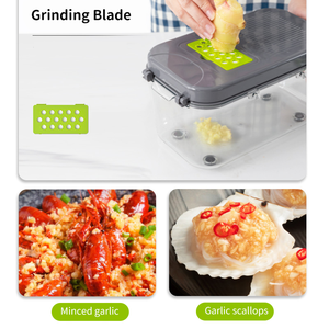 Wholesale FACTORY Hot Selling Fruit & <b>Vegetable</b> Processing <b>Machines</b> ABS Stainless Steel <b>Slicer</b> Cutter 22 in 1 - Product Image 2