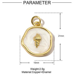 松富夏季沙滩DIY饰品配件波西米亚风格油滴吊坠贝壳海星项链图案 - Product Image 6