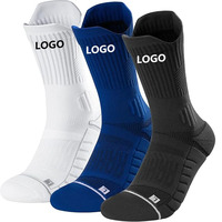 Chaussettes de course à compression, chaussettes de sport rembourrées, anti-ampoules, anti-humidité, pour la randonnée, le basketball
