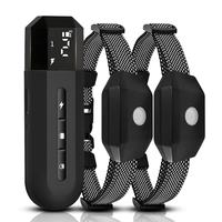 Collier de dressage pour chien à double canal avec lampe torche, en plastique, étanche IP67, portée de 1000 m pour l'entraînement d'obéissance en extérieur