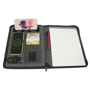 Porte-monnaie en cuir souple pour hommes, mah, batterie d'alimentation à fermeture éclair a4, dossier personnalisé, pour ordinateur portable, Business