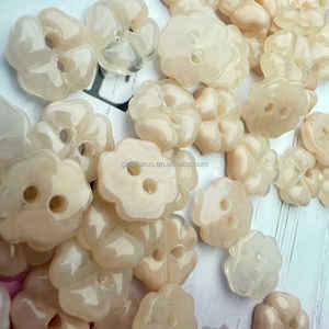 クローバーミルク春と秋の子供用シャツ樹脂2穴ボタンデコレーションカーディガン花型ボタン - Product Image 3