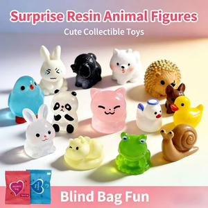 Mini Animales de Resina, Pequeñas Figuras de Resina, Patos, Gallinas, Pandas, Conejos, Delfines, Hongos, Ranas para Decoración de Paisajes - Product Image 3