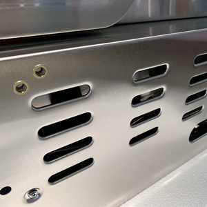 Îlot <span class=keywords><strong>de</strong></span> cuisine extérieur moderne modulaire en acier inoxydable noir personnalisé <span class=keywords><strong>de</strong></span> luxe avec évier, robinet et réfrigérateur - Product Image 5