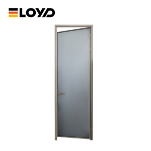 <span class=keywords><strong>Porte</strong></span> de toilette moderne Eloyd en alliage d'aluminium de haute qualité avec cadre en verre, insonorisée, à pousser et à tirer, avec décoration en treillis pour salle de bain d'hôtel - Product Image 5