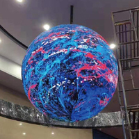 Pantalla LED Esférica Publicitaria Personalizada P2.5, Pantalla LED de Globo Esférico de 360 Grados y 1.5m