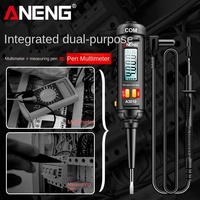 Pena Multimeter Digital, pena Multimeter Digital presisi tinggi, multi fungsi, meteran On-Off Universal untuk pengukuran voltase pena dan garis