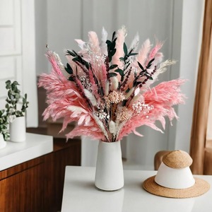 50 Pezzi di Erba della Pampa Essiccata |   Decorazione Nuziale Blu, Decorazione per Soggiorno con Piume di Canna, Ispirazione Nordica per Celebrità <span class=keywords><strong>Online</strong></span> - Product Image 3