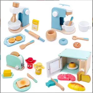 लकड़ी के बच्चों के कमरे में रहने वाले सिमुलेशन रसोई खिलौना सेट लकड़ी लड़का और लड़की बच्चे जन्मदिन का उपहार बच्चों के खिलौने
