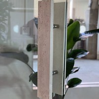 Poignée de porte en verre travertin noir carré, matériau en marbre de haute qualité, poignée de porte en bois massif pour hôtel, magasin de vêtements, maison
