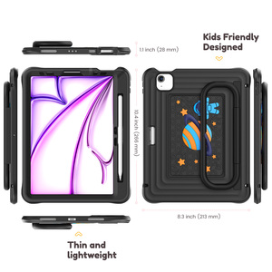 Étui de tablette en silicone PC antichoc adapté aux enfants avec support multi-angles et emplacement pour stylet, housse de protection pour <span class=keywords><strong>iPad</strong></span> Pro 11 pouces <span class=keywords><strong>Air</strong></span> 4/5e génération - Product Image 3