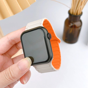 Correa Magnética de Silicona para Apple Watch Ultra 3 2, Banda de 49mm 44mm 45mm 46mm 42 41mm 40mm, Brazalete para <span class=keywords><strong>iWatch</strong></span> Series 11 SE3 10 9 8 7 6 - Product Image 4