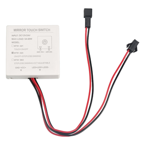 Shinechip 24V 5A 60W Smart IP21 ABS Material Hotel Use <strong>Bathroom</strong> Mirror Touch Single Button LED <strong>Light</strong> Sensor <strong>Switch</strong> 1-5mm Sensing - Product Image 1