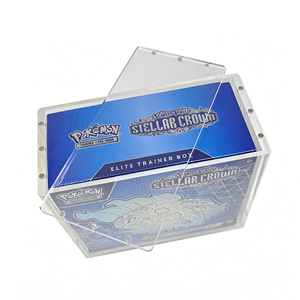 Boîte de présentation en acrylique transparente pour ETB, <span class=keywords><strong>aimant</strong></span> puissant, résistance aux UV à 99 %, pour boîte d'entraîneur Pokémon - Product Image 3