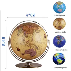 17 Zoll große Weltkugel LED-Karte universelle rotierende Globen für dekorative