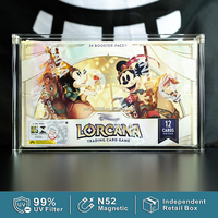 Boîte de présentation en acrylique magnétique anti-UV pour Lorcana Booster Box, boîte de rangement protectrice transparente pour cartes TCG