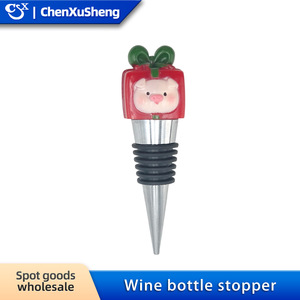 Christmas Wine <b>Stoppers</b> Plastic <b>Bottle</b> <b>Stopper</b> Decorative Santa Snowman Reindeer Corks Red Green Gift Holiday Theme - Product Image 3