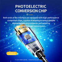 Câble blindé 0ptic Hdmi OEM 4K 8K Dtech Câble blindé HDMI à fibre optique ultra blindée
