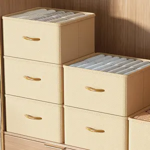 Ew Organizer biancheria intima scatole di stoccaggio vestiti cassetto Display contenitore nascosto pieghevole custodia oggetti utili per la casa