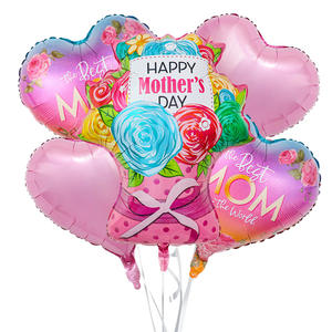 Juego de globos para el día de la madre en Inglés y <span class=keywords><strong>Español</strong></span> Decoraciones de globos temáticos para mamá I Love You - Product Image 1