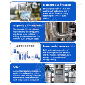 Équipement de purification d'eau commercial de 0,5 tonne par heure, système de filtration, machine de 1000 l/h, osmose inverse automatique - Product Image 3