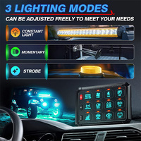Panneau de commande RGB 12 voies 12V avec système de relais de contrôle de circuit pour camion, camping-car, tout-terrain