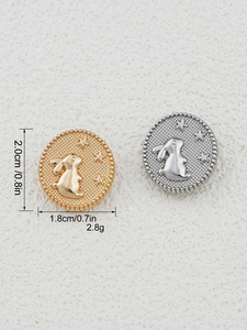 Nhà Máy Bán buôn phục sinh Bunny kim loại Áo sơ mi nút tay khâu men trang trí DIY phụ kiện hoa mẫu logo cho quần áo - Product Image 5