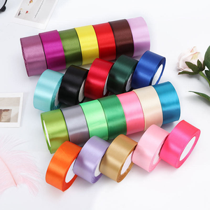 Cinta Decorativa de Flores de 25Y, Cinta de Regalo Tejida a Mano, Cinta de Poliéster de Color Sólido para Envolver Regalos - Product Image 2