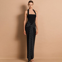 Y4660 Nouvelle robe élégante à pois avec ruban et bretelles, robe sexy et élégante pour femme