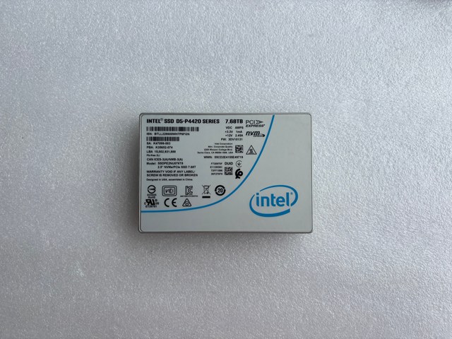 Hotsale Used SSD D5 P4420 7.68TB PCIe 3.1*4 NVME U.2 2.5" SSDPE2NU076T8 Solid State Drive