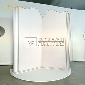 خلفية مسرح لحفل الزفاف بتصميم فصل مخصص ، خلفية بيضاء أكريليك من كلوريد البولي فينيل للخلفية ، خلفيات زينة لحفلات الزفاف - Product Image 5