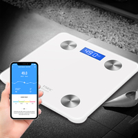 Balance connectée intelligente multifonctionnelle innovante avec écran LCD, capacité de 180 kg, calculateur d'IMC, suivi personnel