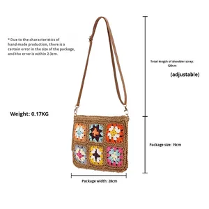 <span class=keywords><strong>Sac</strong></span> à main vintage en fourrure florale tissé à la main, à porter à l'épaule, double usage, avec rabat, style ethnique, <span class=keywords><strong>plage</strong></span>, pour <span class=keywords><strong>homme</strong></span> - Product Image 5