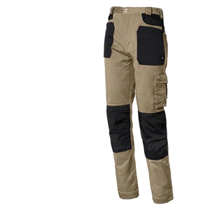 Pantalones de Trabajo Industriales 8731B-040-S Azules Elásticos de Color Sólido con Diseño 'Box' y Lavado de Color - Product Image 1