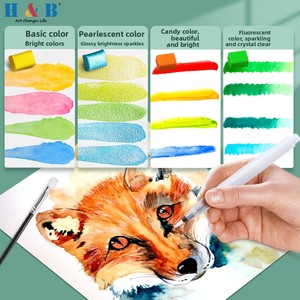 Ensemble de peinture à l'<span class=keywords><strong>aquarelle</strong></span> solide de 128 couleurs, kit de peinture professionnel de qualité artistique avec <span class=keywords><strong>palette</strong></span>, fournitures artistiques pour étudiants débutants - Product Image 2