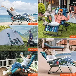 Xách tay không trọng lực Ghế gấp Sun Lounger ngả ghế ngoài trời Vườn ghế