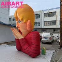 AIRART Personnage de dessin animé gonflable personnalisé, Géant gonflable en forme de garçon surpris pour la décoration de festivals commerciaux