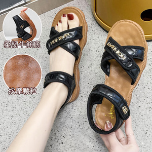 New Trend Latest Trend Casual Flat Ankle Strap Slippers Summer Slide <b>Sandals</b> Student Shoes Ladies Outdoor Flat <b>Sandals</b> - Product Image 6